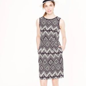 J. CREW WOMENS Diamond Ikat Dress Gray Sheath STY